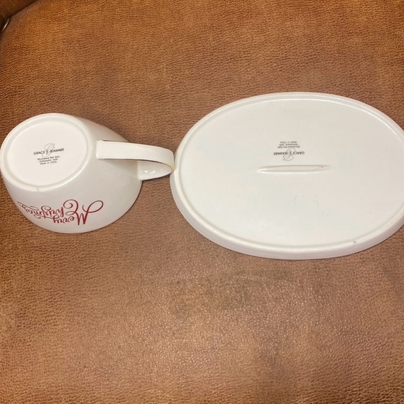 GRACE'S TEAWARE Porcelain Snack Plate &
Cup Set - Picture 3 of 3